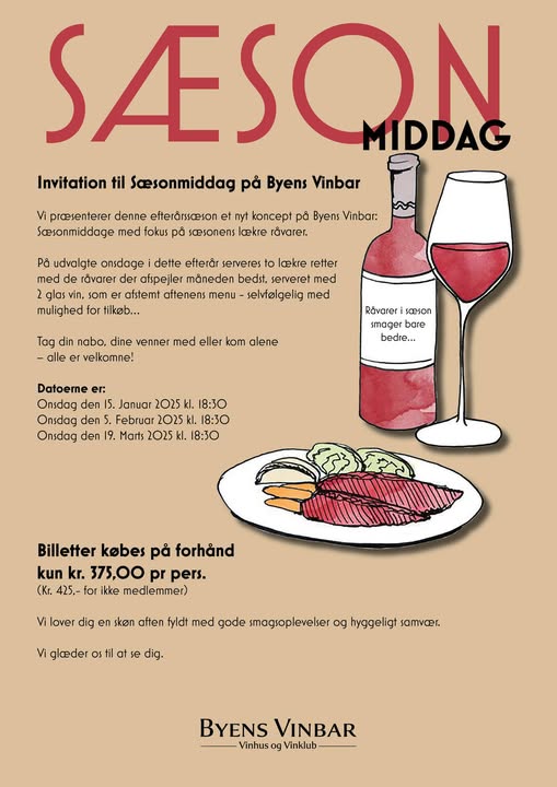 Vinbaren Køge | Nightcrawl.dk | Onsdag d. 15. januar har vi årets første ”Sæsonsmagning”, hv...