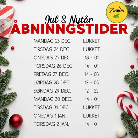 Zanders | Nightcrawl.dk | GOD JUL OG GODT NYTÅR FRA ALLE OS PÅ ZANDERS!

Så siger kale...