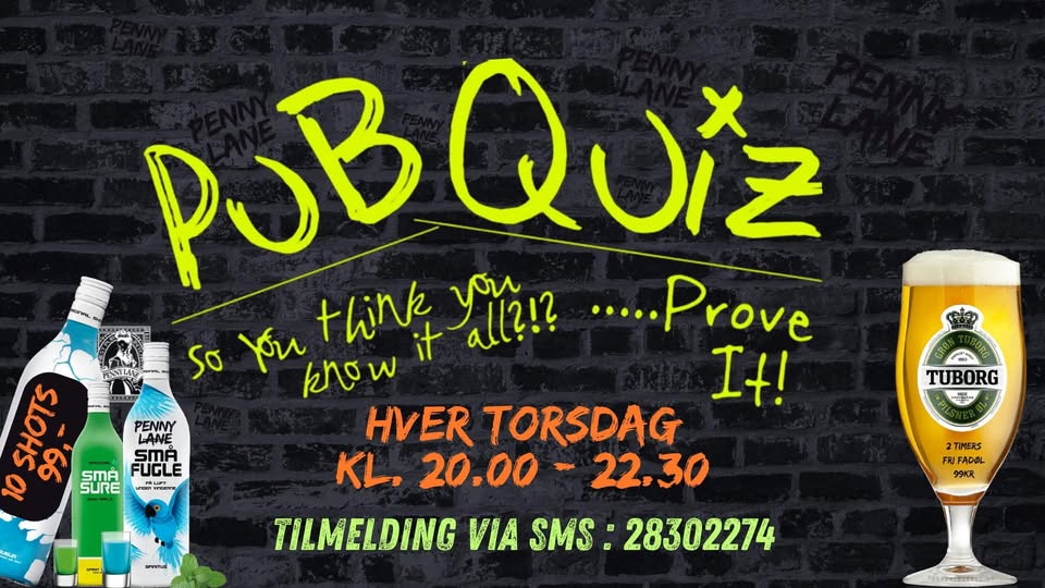 Penny Lane | Nightcrawl.dk | I aften står der pubquiz , hygge , fadøl og alt det andet go...