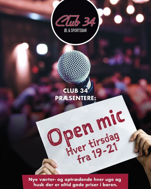 Club 34 | Nightcrawl.dk | Husk at vi starter vores tirsdags Stand Up nu på tirsdag. Ko...