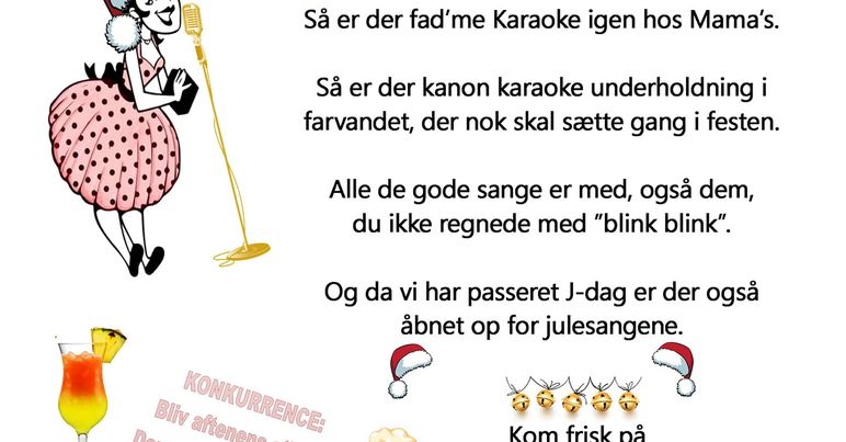 Mama's | Nightcrawl.dk | Årets sidste Karaoke Night 
🎊🎊💃🕺
Vi glæder os til at fes...