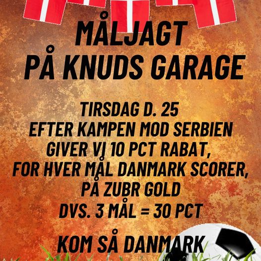 Knuds Garage | Nightcrawl.dk | KOOOOOM SÅÅÅÅÅ DANMARK!
Så skal der ses fodbold hvor vi mose...