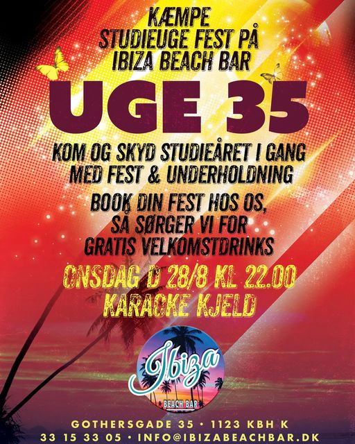 Ibiza Beach Bar | Nightcrawl.dk | Kæmpe Studie uge Fest på Ibiza Beach Bar 🧑🏽‍🎓👩‍🎓

Kom o...