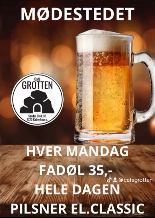 Café Grotten | Nightcrawl.dk | I dag koster en Fadøl 35kr 
Hele dagen🎅🏻🧑🏻‍🎄