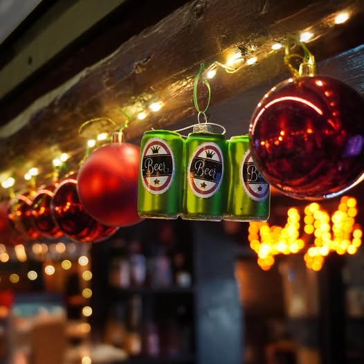 Bootleggers Craft Beer Bar | Nightcrawl.dk | The beer-inspired Christmas ornaments filling up the bar are...