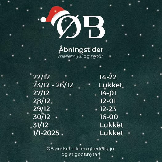 ØB | Nightcrawl.dk | Vores åbningstider mellem jul og nytår🎄🎉

ØB ønsker alle e...