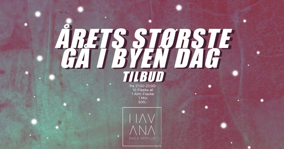 Havana - Bar & Natklub | Nightcrawl.dk | Glædelig jul!🎅
Vi glæder os til at fejre julen med jer!🥳

...