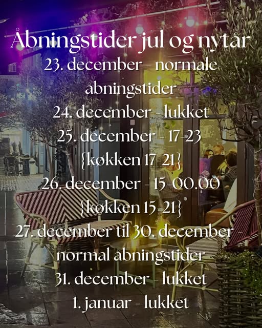 CROSS CAFE | Nightcrawl.dk | Vores åbningstider til jul og nytår 🎄 glæder os til at se j...