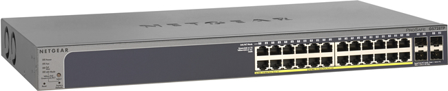 Netgear 24 Port PoE+ Gigabit Smart Managed Switch with 4 SFP Ports (190W)
