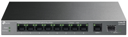 10-Port Gigabit Desktop Switch with 8-Port PoE+