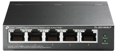 5-Port Gigabit Desktop Switch with  4-Port PoE+