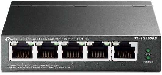 5-Port Gigabit Easy Smart Switch with 4-Port PoE+