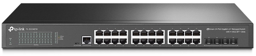 JetStream™ 24-Port Gigabit L2+ Managed Switch with 4 10GE SFP+ Slots