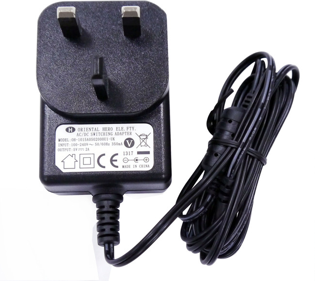 Yealink 10W (5V/2A) UK power supply (for T4X, T5X, T7X, T85W, T87W, MP5x Range)
