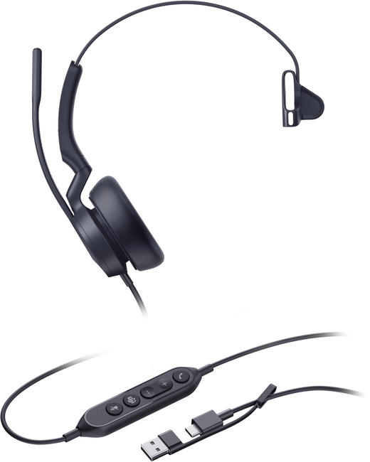 Yealink UH46 Teams Certified Monaural USB-C/A Headset