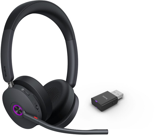 Yealink WH68 Hybrid Teams Dual Ear over the head DECT headset with DECT Dongle instead of stand