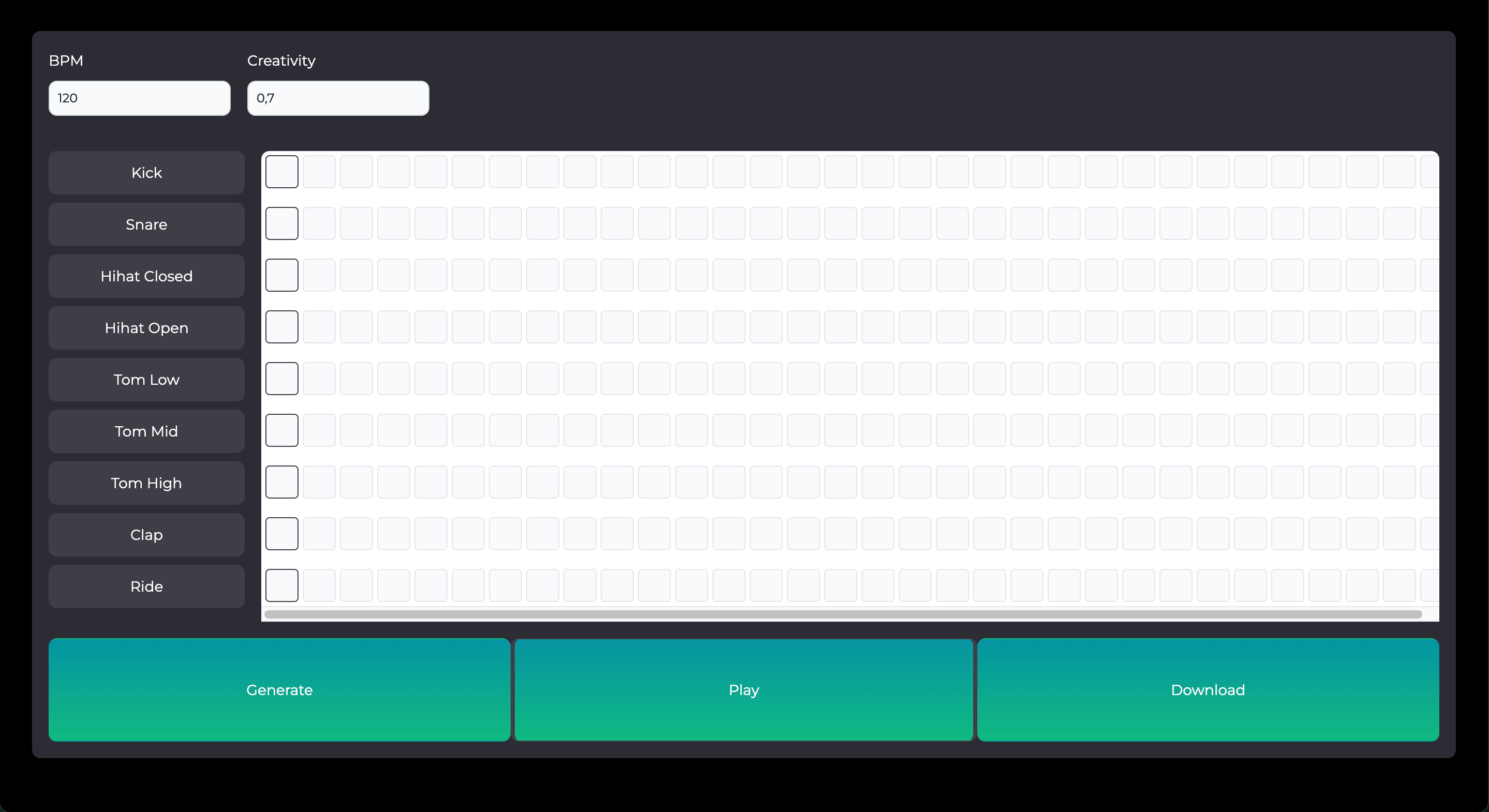 AI Drum Generator