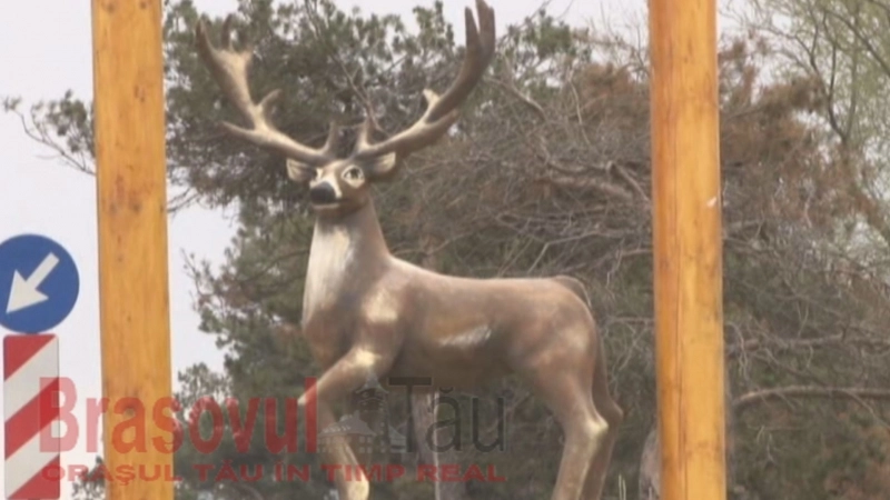 unul-din-cei-cinci-cerbi-montati-la-intrarile-in-brasov-a-fost-vandalizat