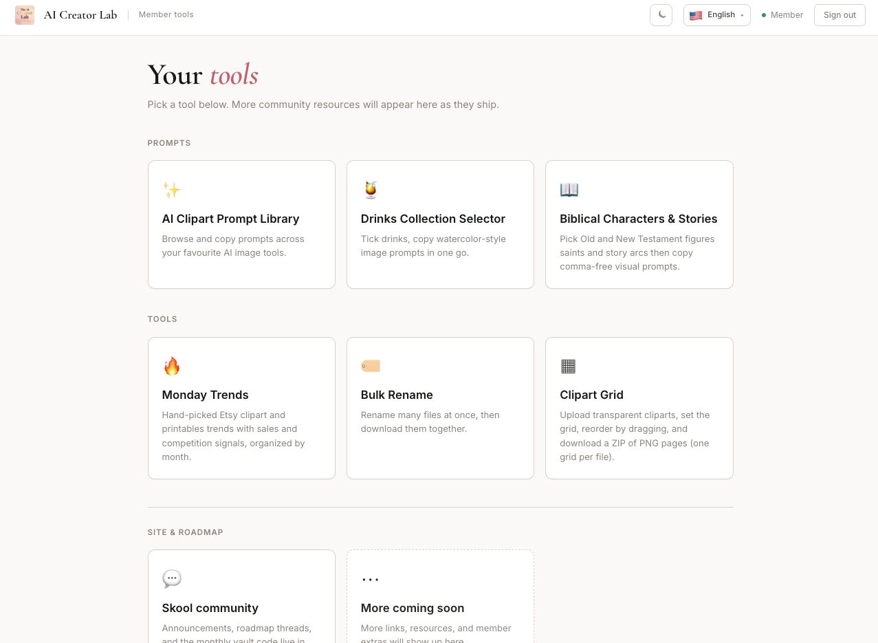 More tools on the roadmap
