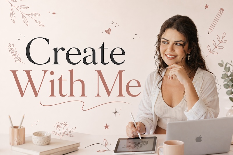 Create With Me — follow-along clipart creation tutorials