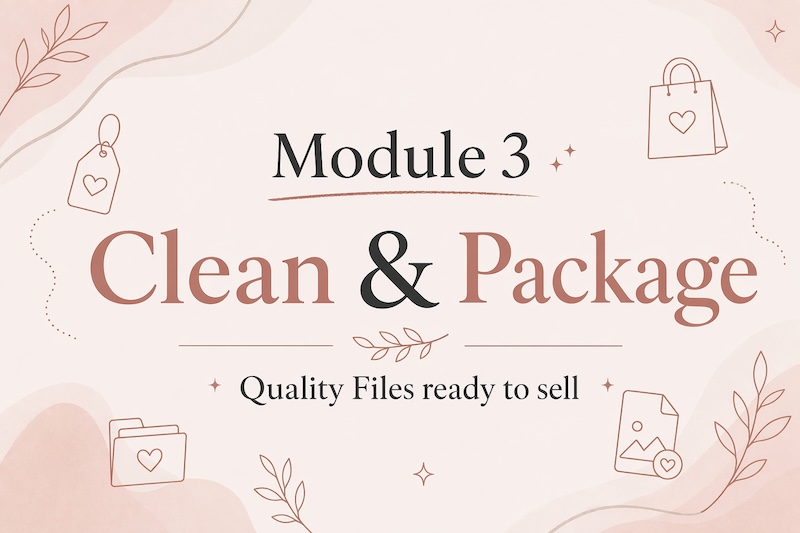 Module 3 — Clean & Package: Quality Files ready to sell