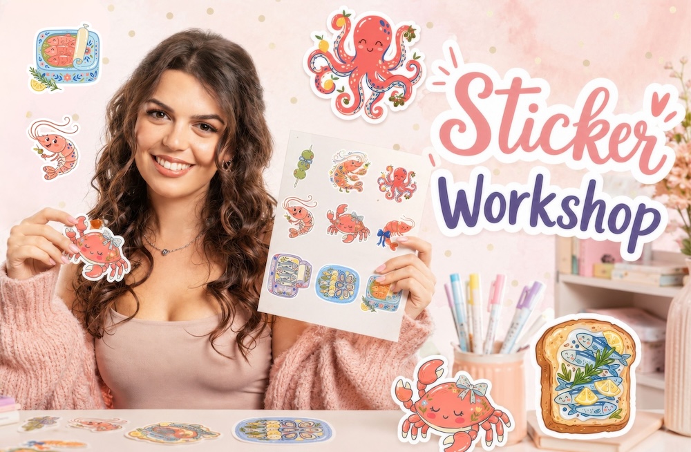 Create With Me workshop: how to create stickers