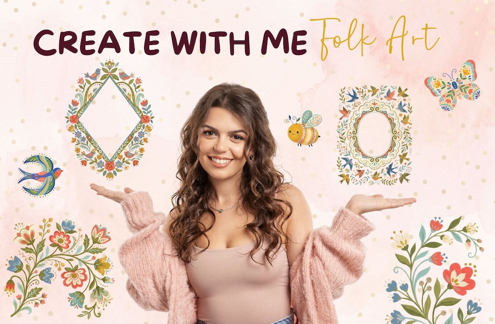 Create With Me workshop: how to do folk art frames