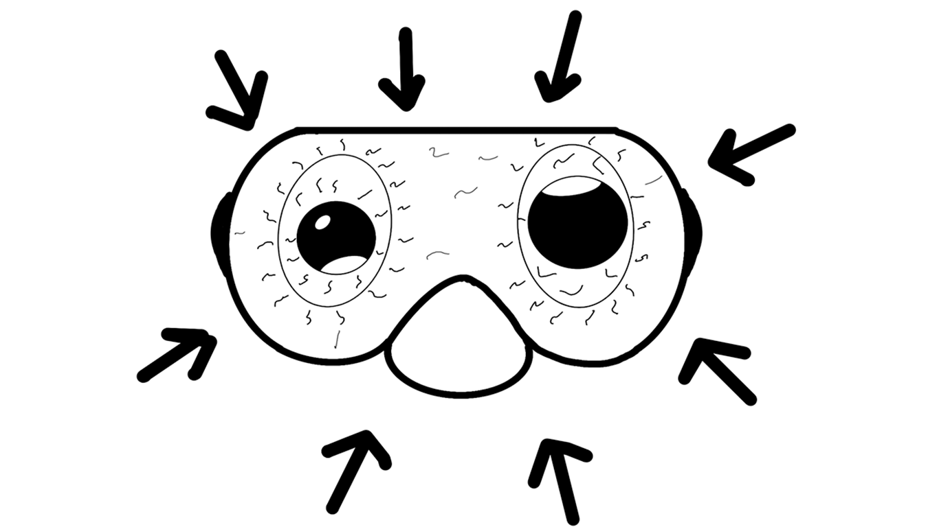 Давление на воздушную полость в маске