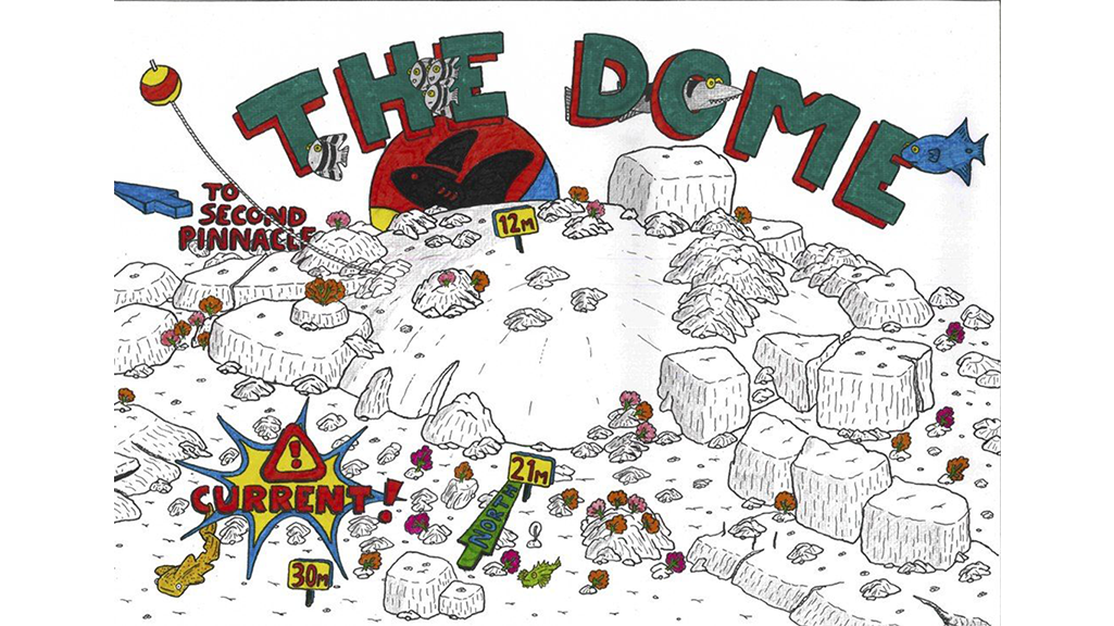Map of Koh Tachai Pinnacle