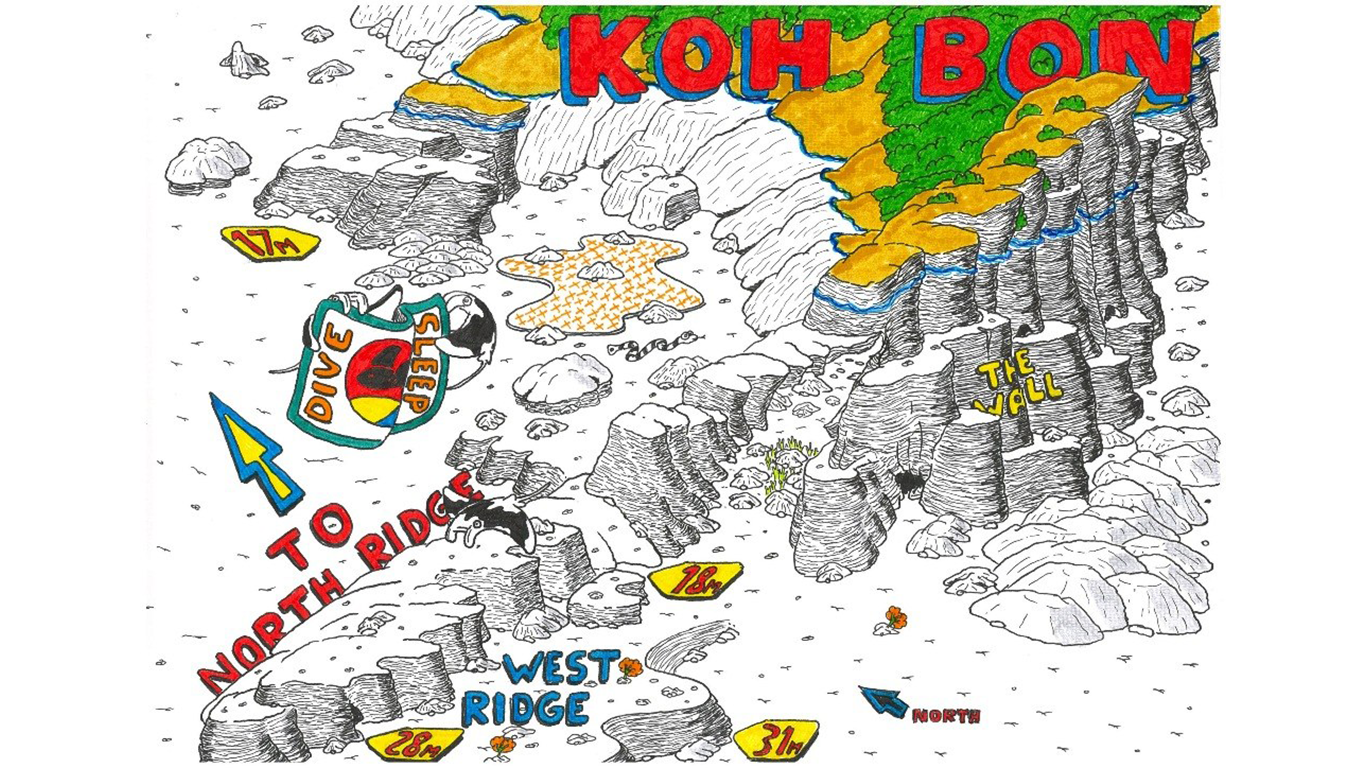 Map of Koh Bon island