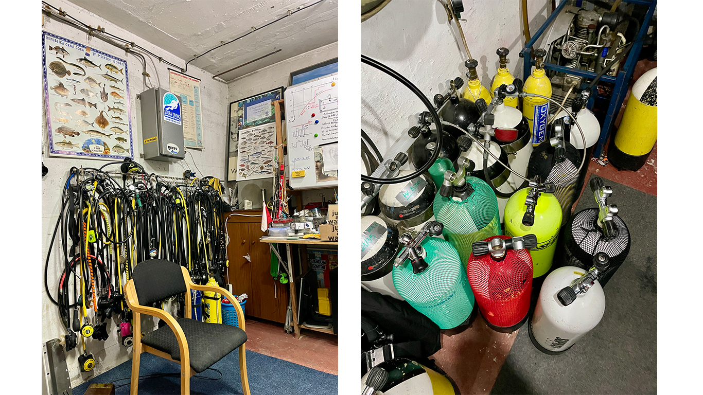 Дайв-центр в подвале