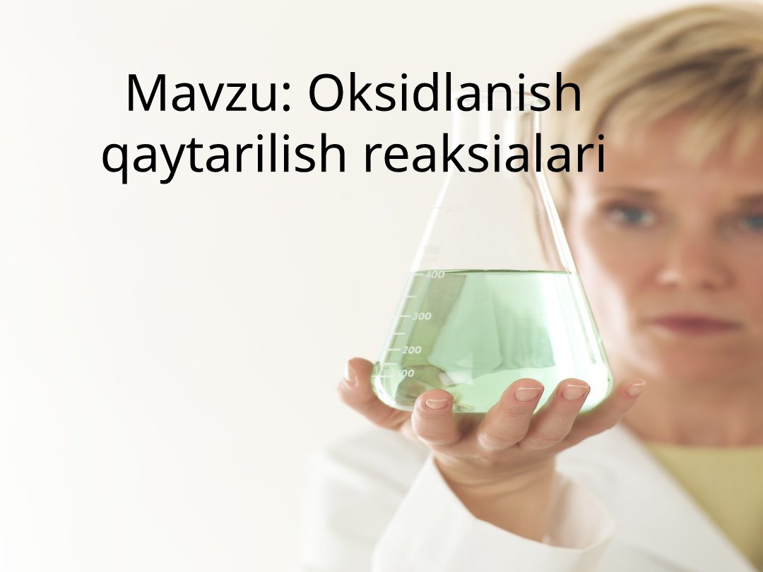 Oksidlanish-Qaytarilish Reaksiyalari
