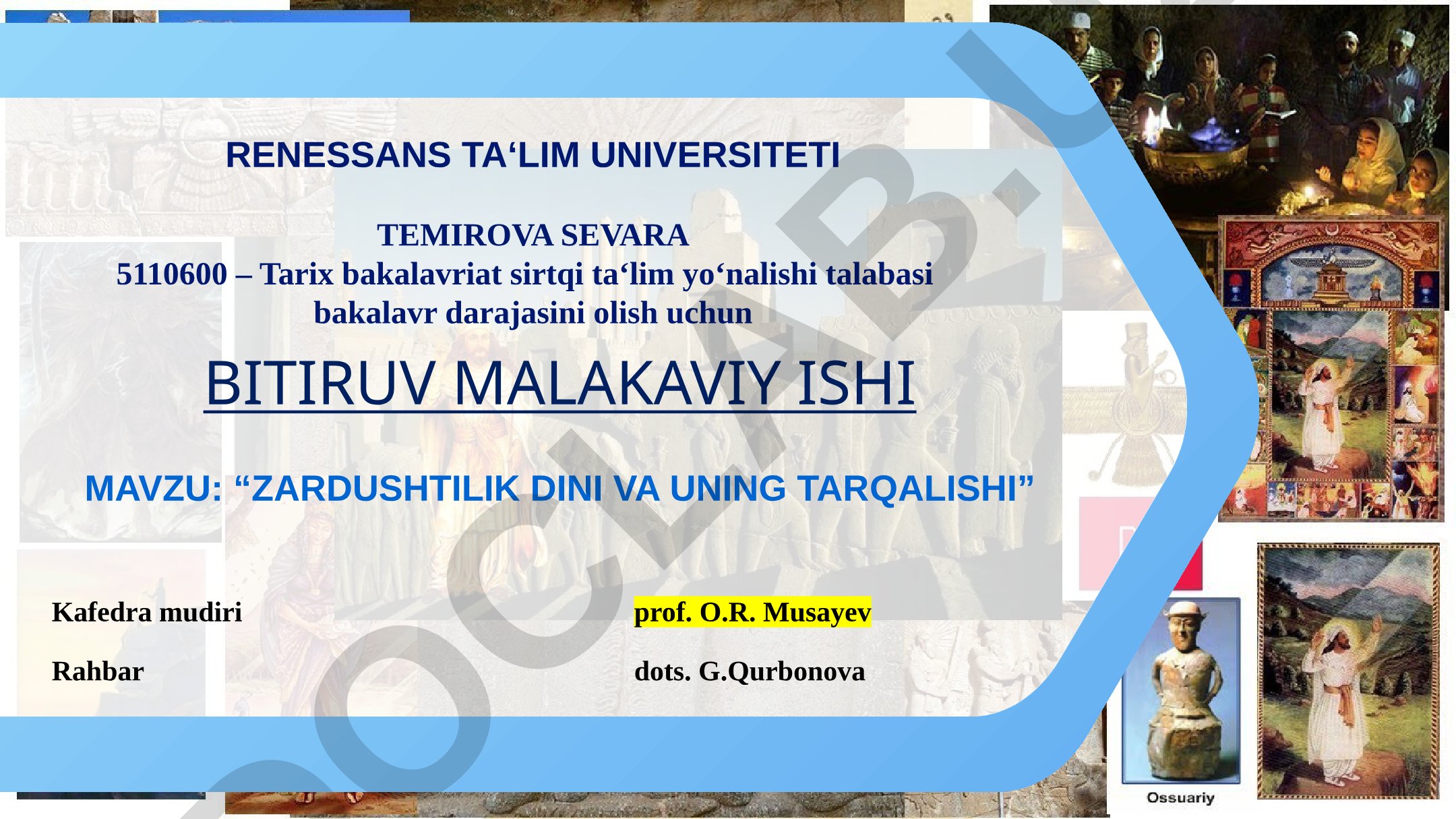 Zardushtiylik dini taqdimoti