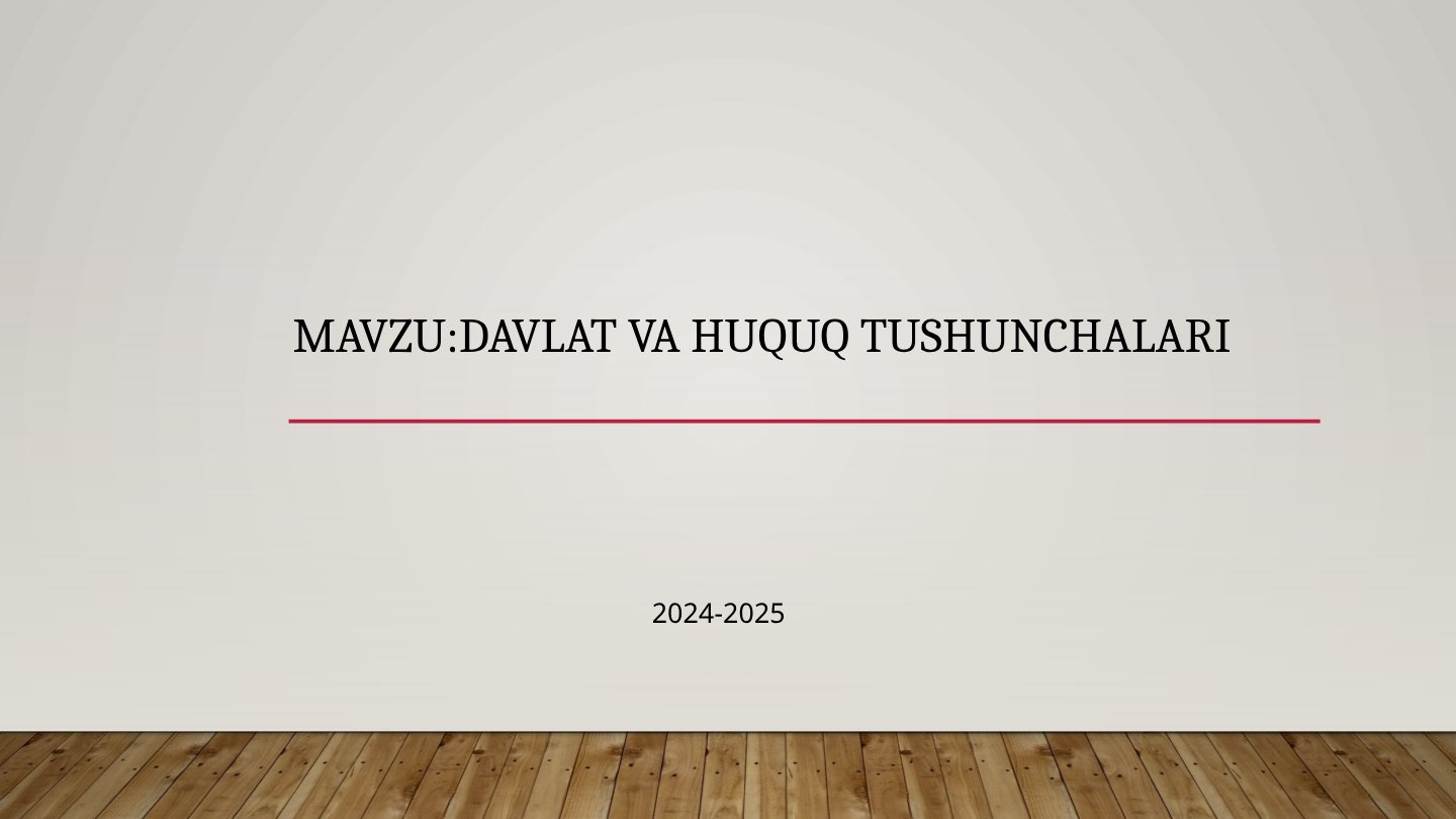 Davlat va Huquq Tushunchalari Referati