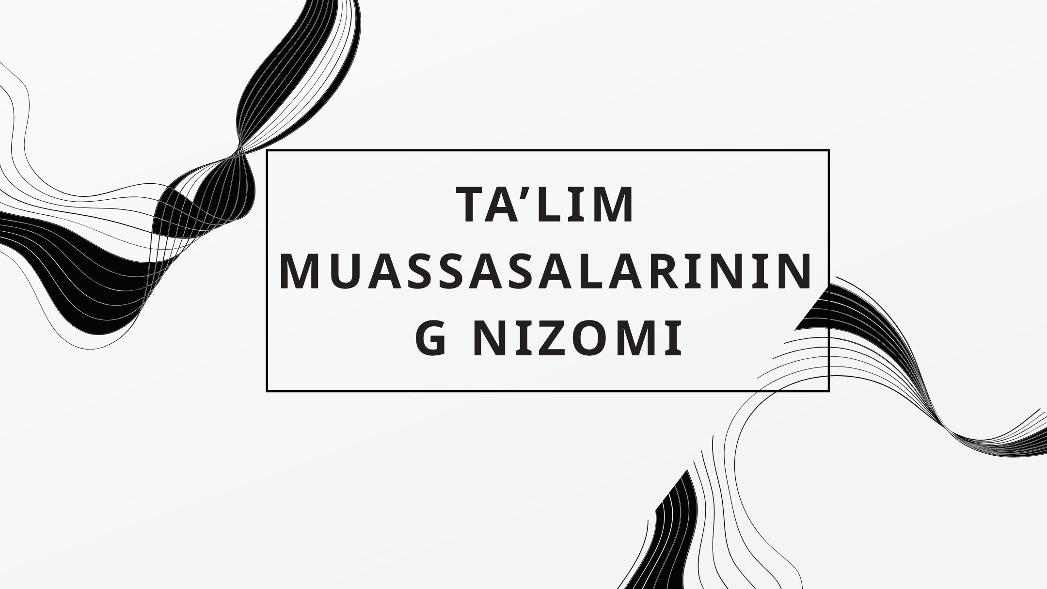 Umumiy o'rta ta'lim muassasalari nizomi