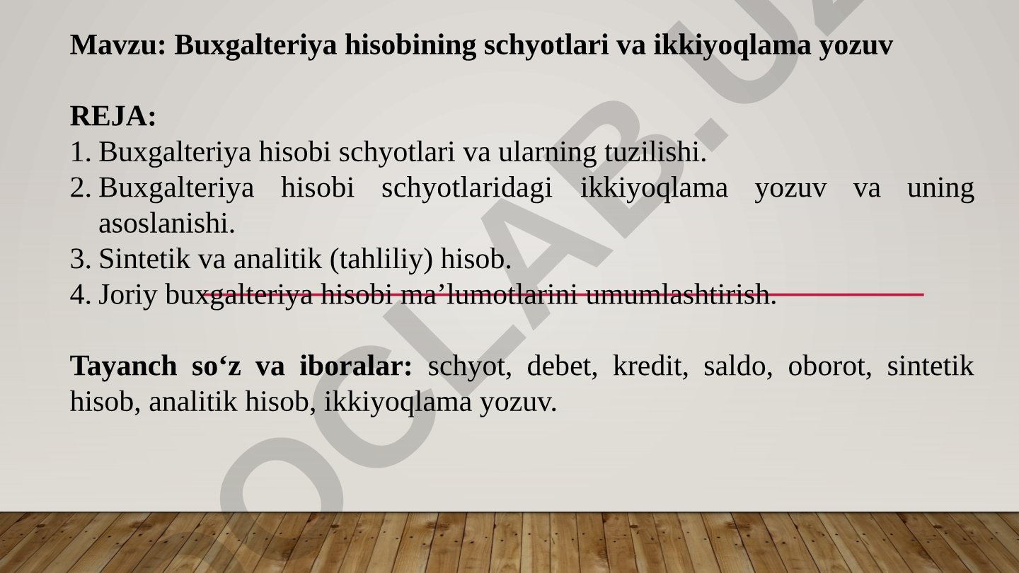 Buxgalteriya hisobi taqdimoti