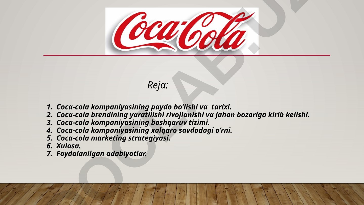 Coca-Cola kompaniyasi taqdimoti