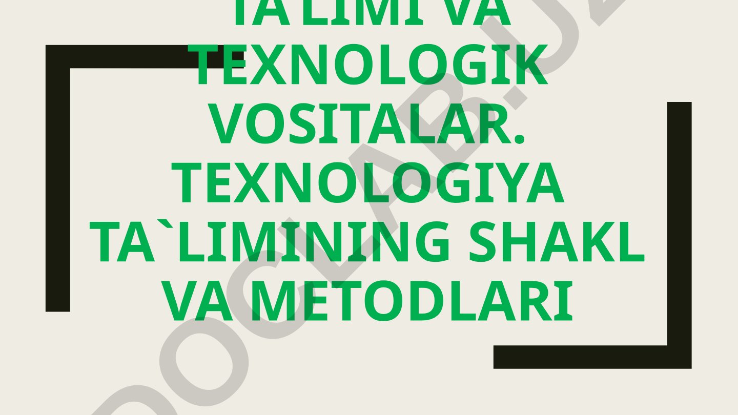 Texnologiya ta'limi taqdimoti