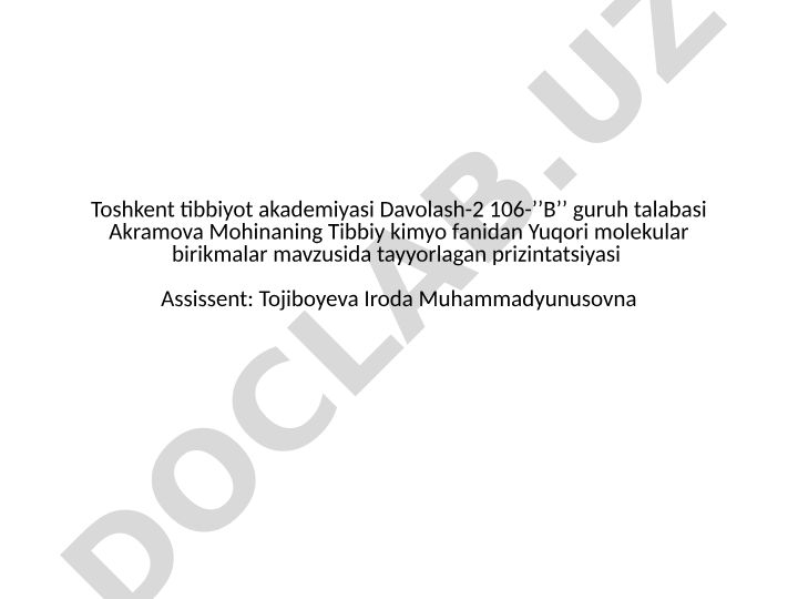 Yuqori molekular birikmalar