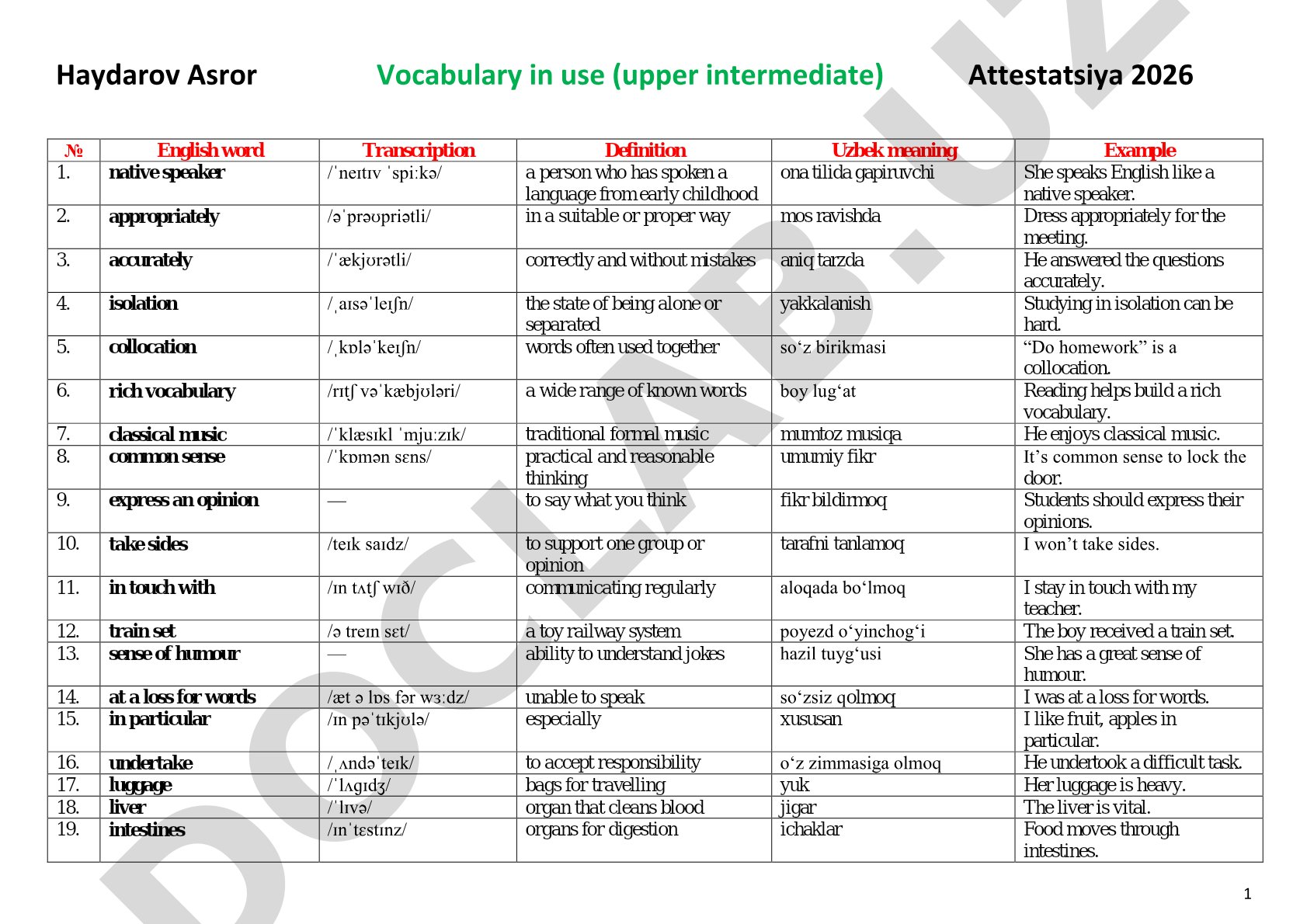 Vocabulary in Use (Upper Intermediate)