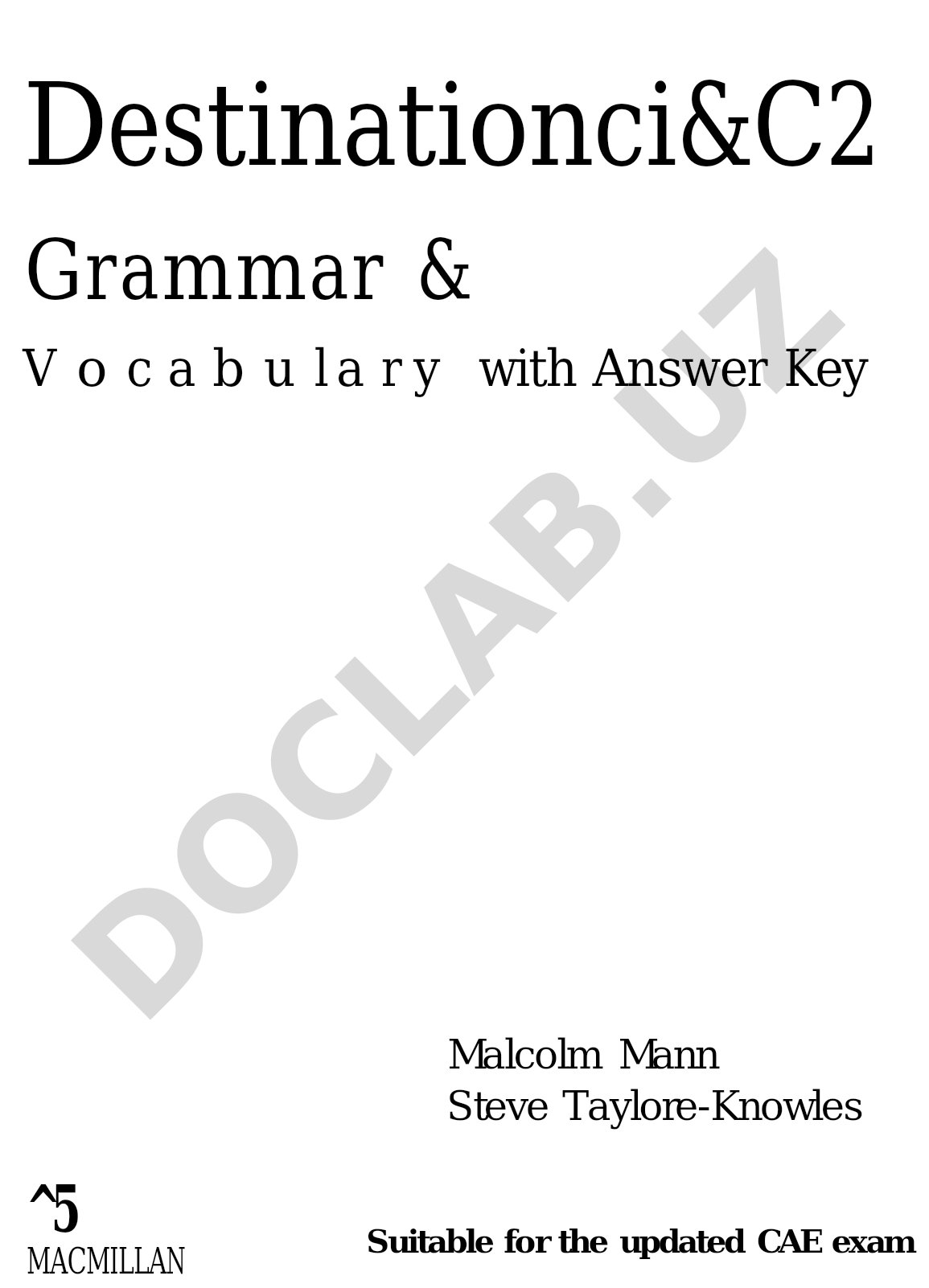 CAE Grammar and Vocabulary Guide