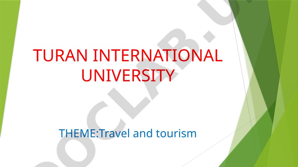 Travel and tourism