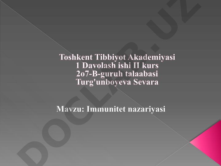 Immunitet nazariyasi