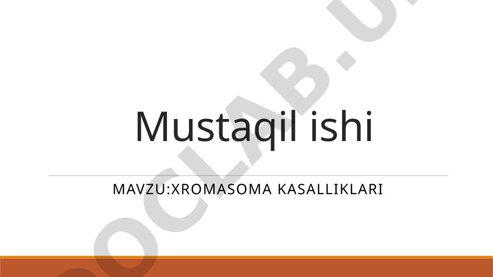 Xromosoma kasalliklari va xromosoma sindromlari