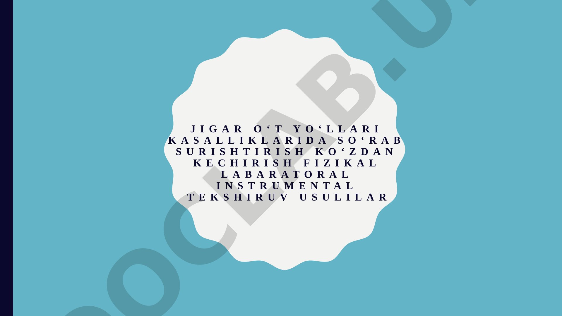 Jigar va o't yo'llari kasalliklari taqdimoti