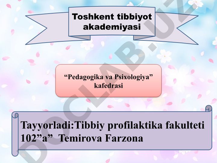 Tarbiya jarayonining mazmuni, turlari va usullari