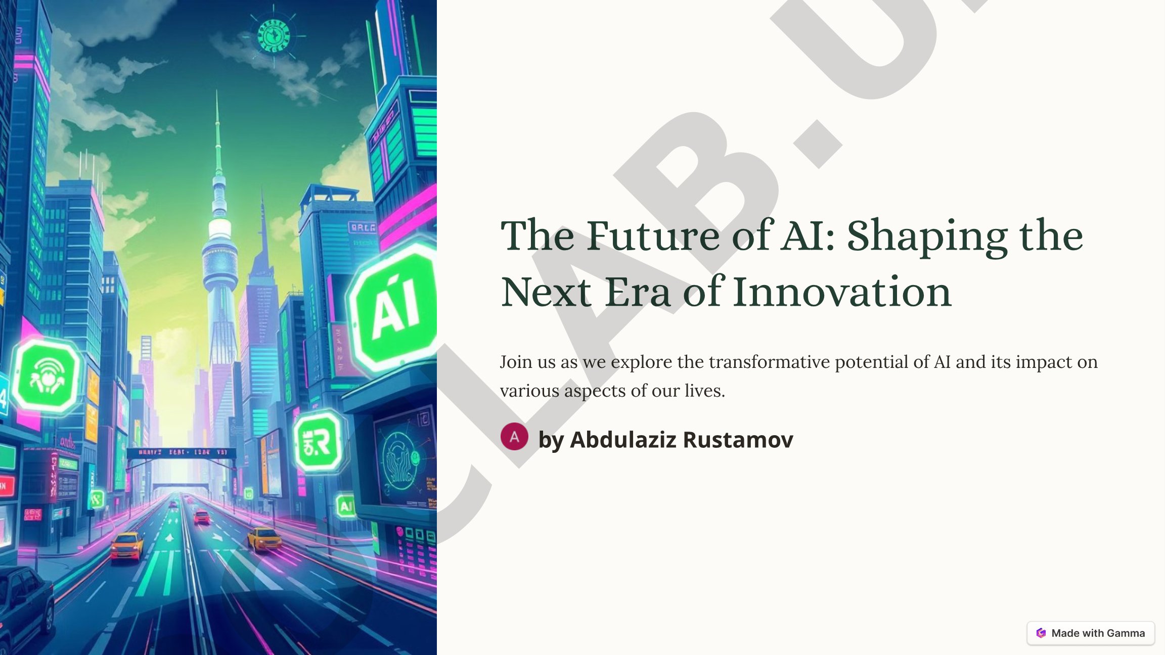AI Future Presentation