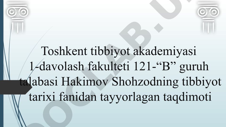 O'zbek xonliklari davrida tibbiyot rivoji