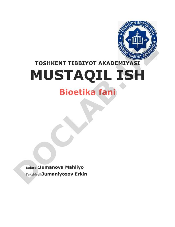 Transplantologiya tarixi va holati. O'zbekistondagi transplantatsiyaning holati