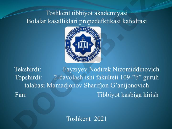 Sog'lom bolani chiniqtirish usullari